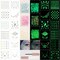 Noctilucent Face Gems – 12Pcs Luminous Face Jewels Stickers + 15g Chunky Glow-in-the-Dark Face Glitter & 5g Body Glue – Festival, Rave, Halloween & Party Makeup Accessories (Luminous)